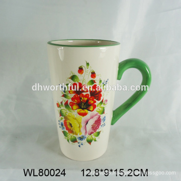 Elegant ceramic mug with handle for sales promotion